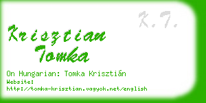 krisztian tomka business card