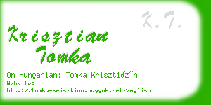 krisztian tomka business card